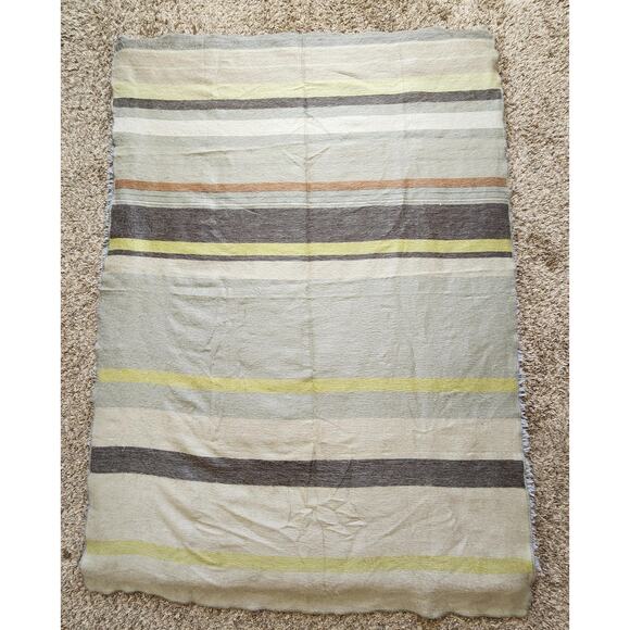 Shupaca Other - Shupaca Alpaca Blend Throw Blanket Striped Soft Cozy Handmade Ecuador Fringe